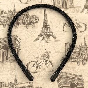 Black crystal headband